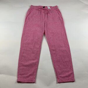 J. Crew Pepto Pink Linen Blend Ankle Pant 4 New